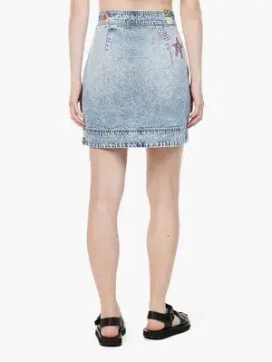 Alemais Jackpot Denim Jacket Size AU 8 and Mini Skirt Size AU 10 Blue - Image 12