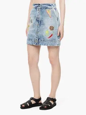 Alemais Jackpot Denim Jacket Size AU 8 and Mini Skirt Size AU 10 Blue - Image 14