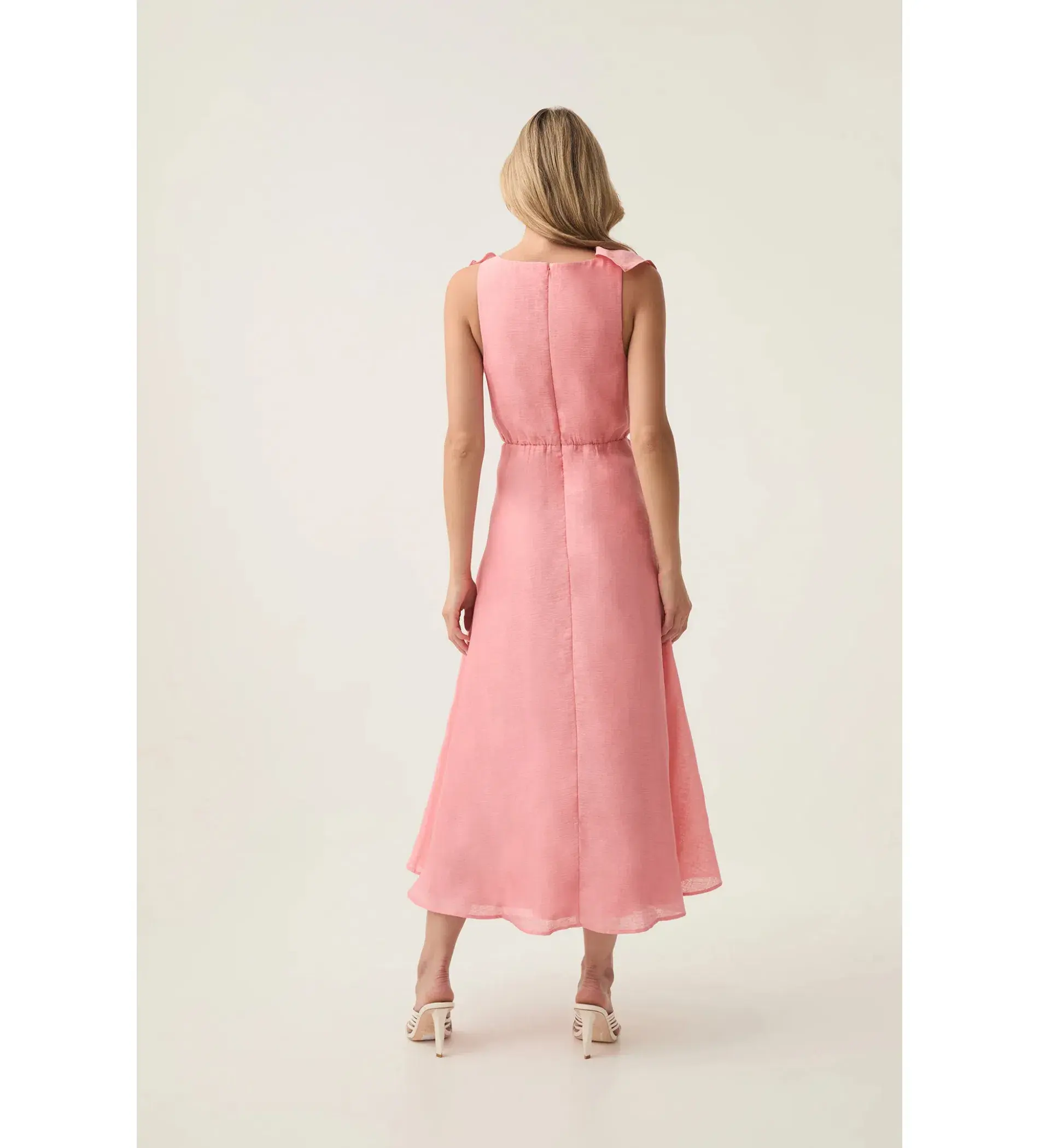 Aje Genesis Midi Dress Washed Coral Size M / AU  10  - Image 4