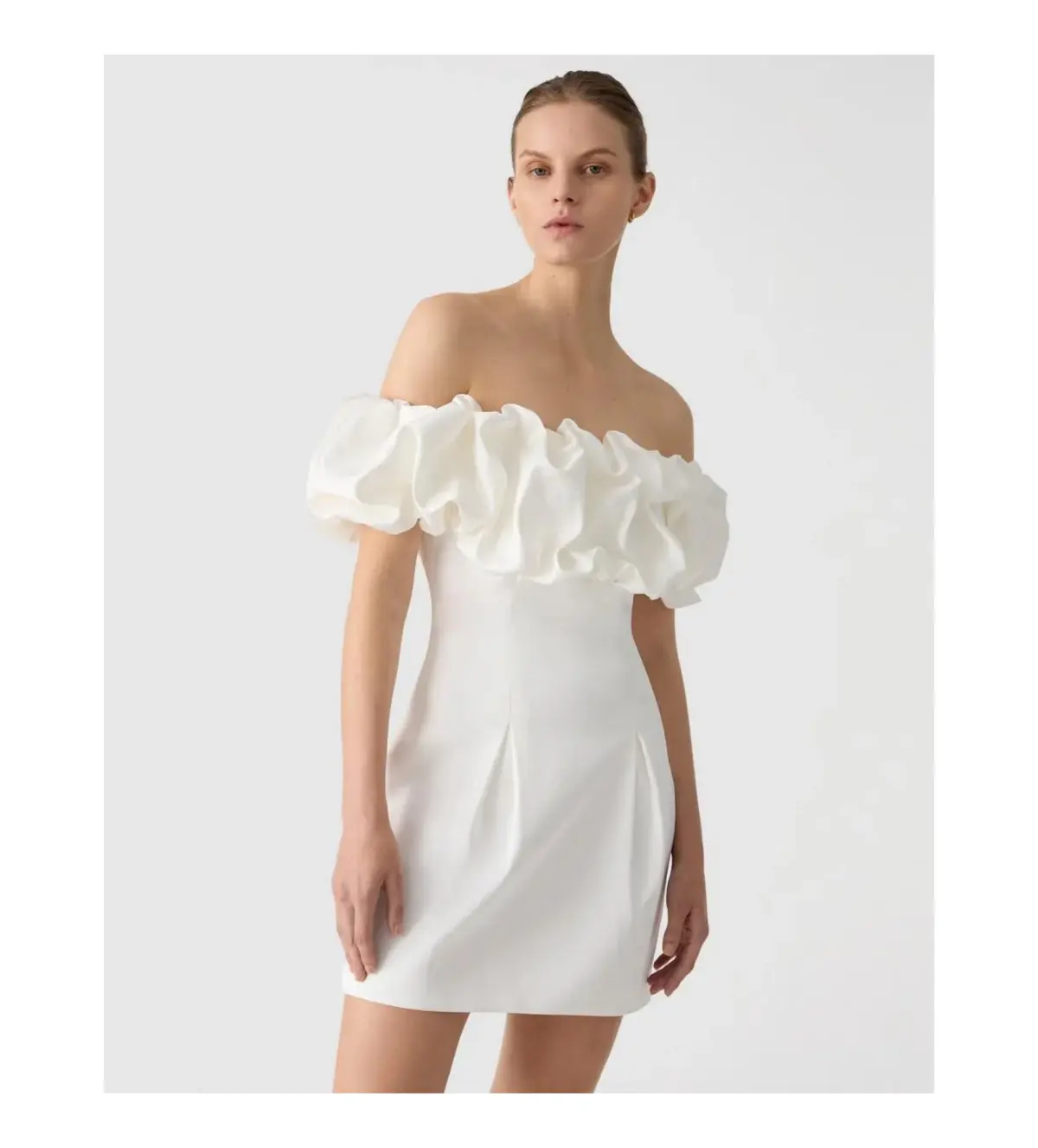 Misha Amara Mini Dress Ivory Size 8 - Image 2