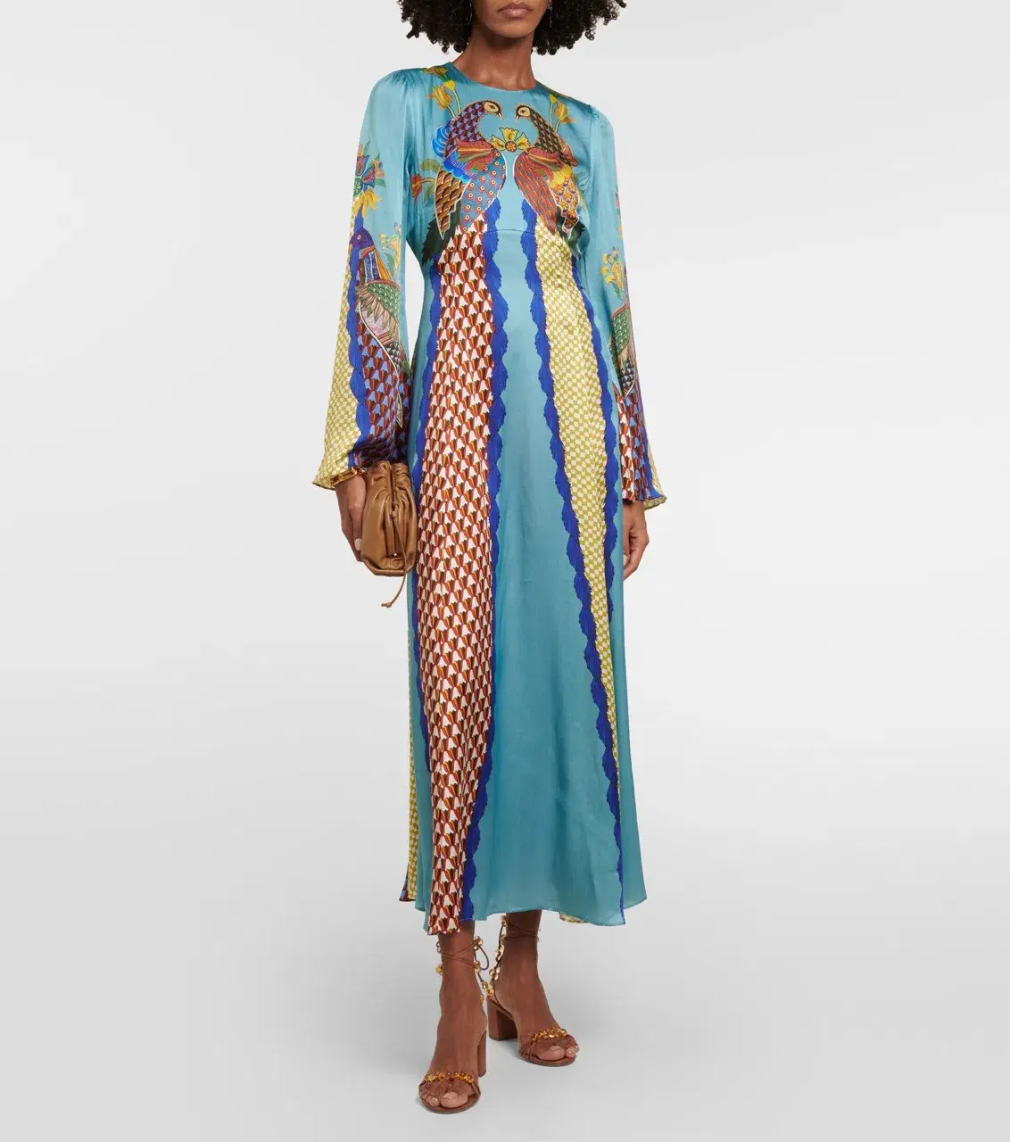 ALEMAIS Gilly Flare Sleeve Dress Multi Size AU 10 - Image 9