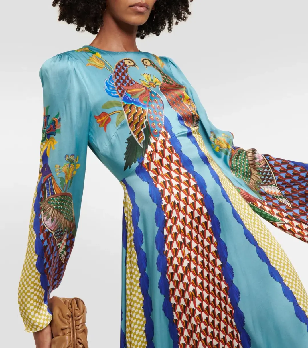 ALEMAIS Gilly Flare Sleeve Dress Multi Size AU 10 for rent on The Volte - main image