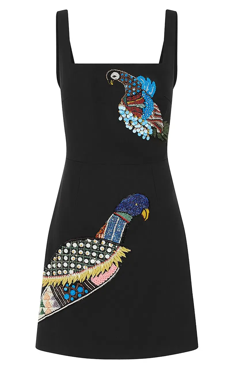 Alemais Rowena Beaded Mini Dress Black Size AU 8  - Image 9