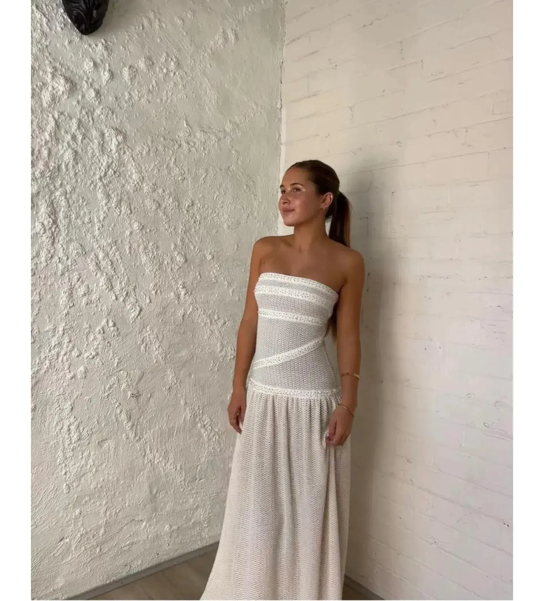Fait Par Poutch Colette Dress White Size S / AU 8 - Image 3