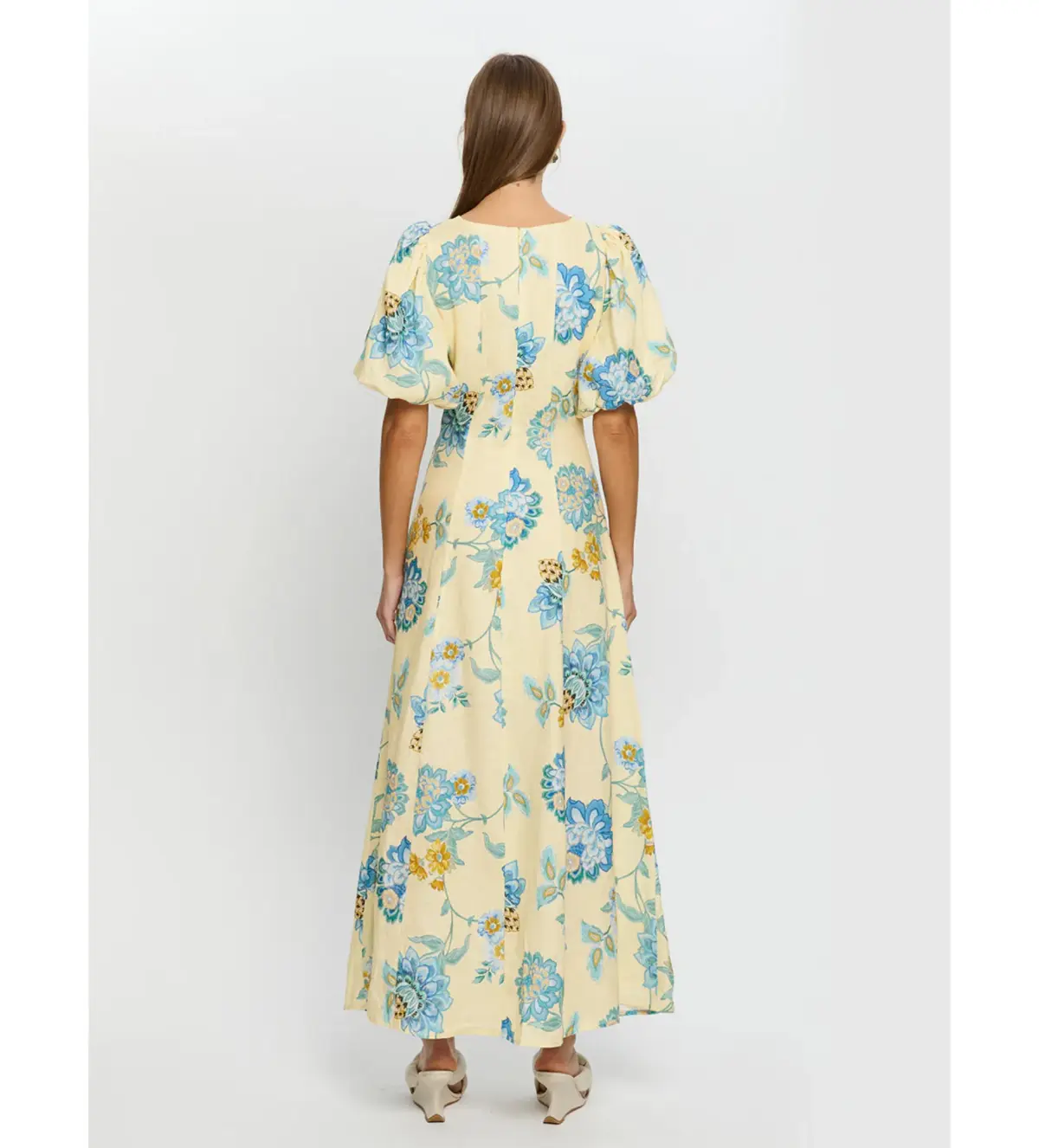 Kivari Giselle Cut Out Maxi Dress Floral Size AU 14 - Image 4