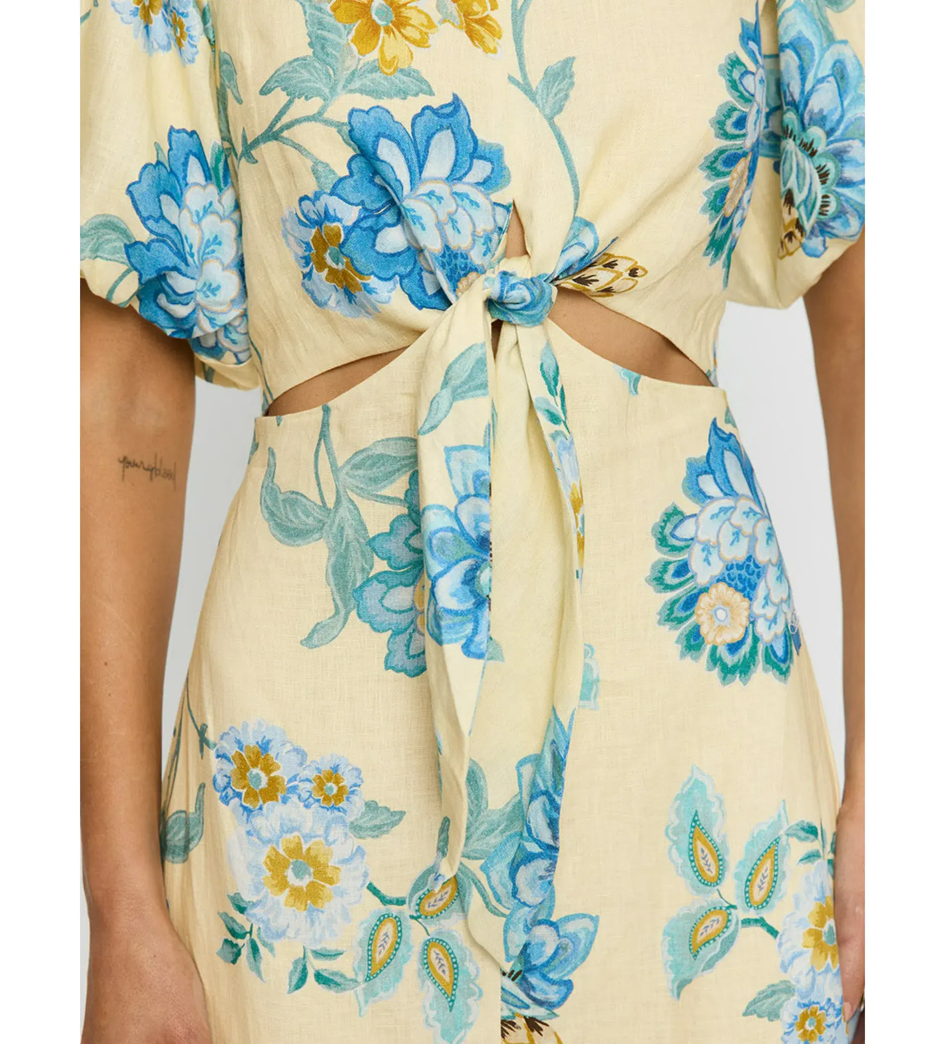 Kivari Giselle Cut Out Maxi Dress Floral Size AU 14 - Image 2