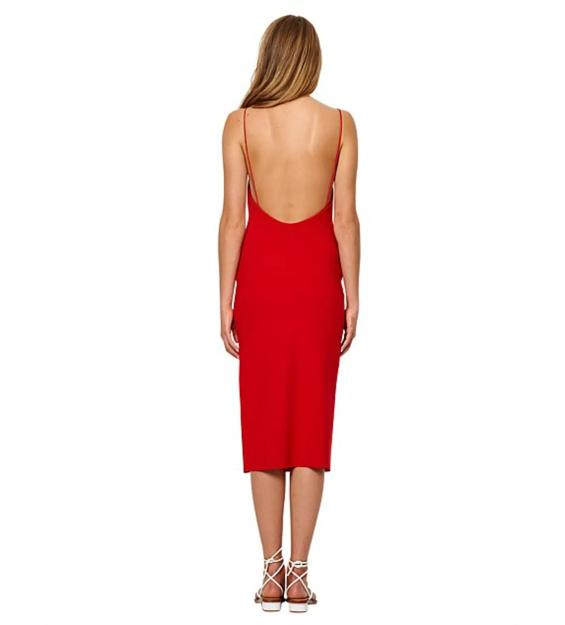 Bec & Bridge Marvellous Midi Dress Red Size AU 6  - Image 3