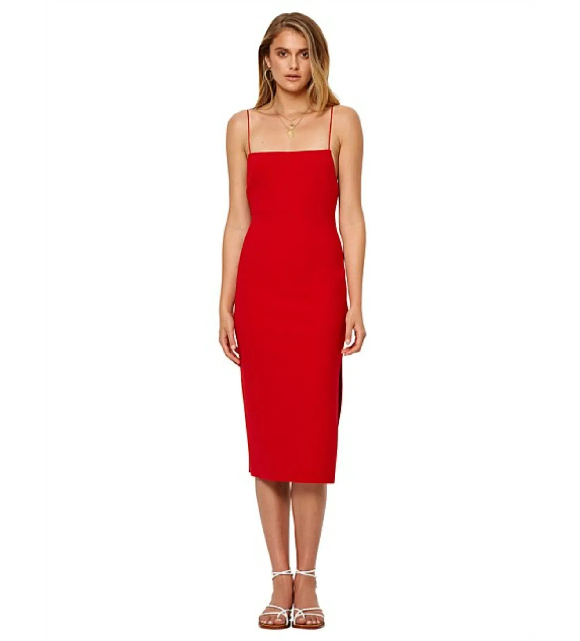 Bec & Bridge Marvellous Midi Dress Red Size AU 6  - Image 1