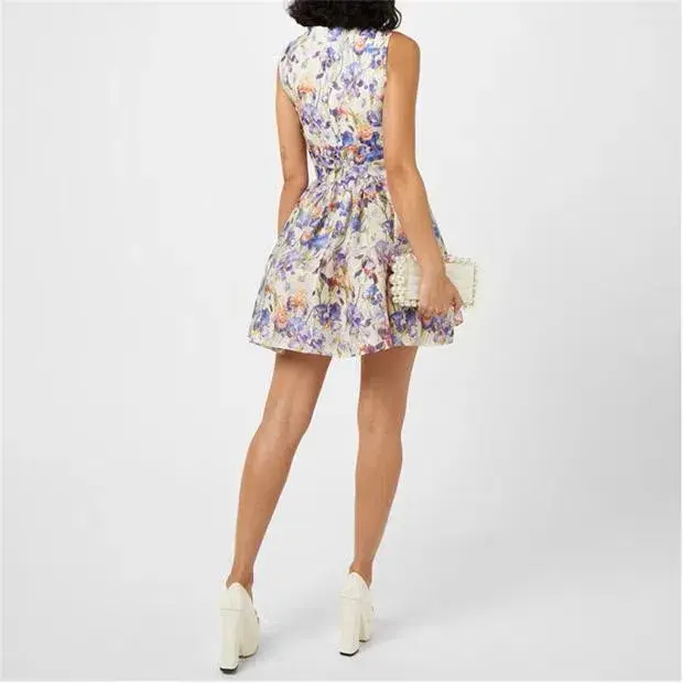 Zimmermann Tama V Neck Mini Dress in Floral Size 2 / AU 12 - Image 3