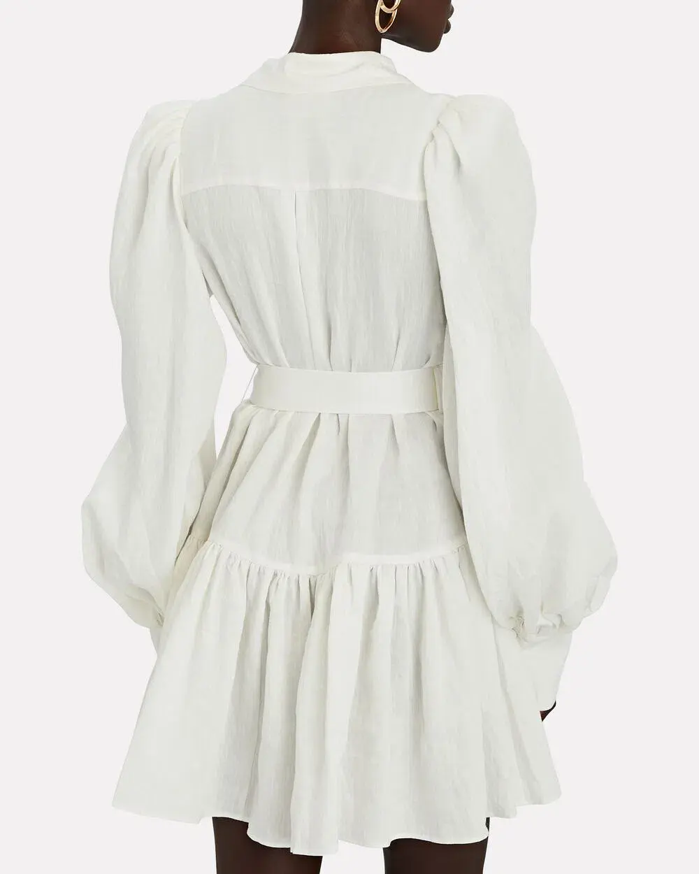 Acler Sherwood Mini Dress Ivory White Size 10 - Image 3