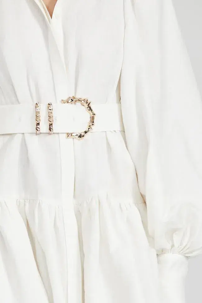 Acler Sherwood Mini Dress Ivory White Size 10 - Image 4