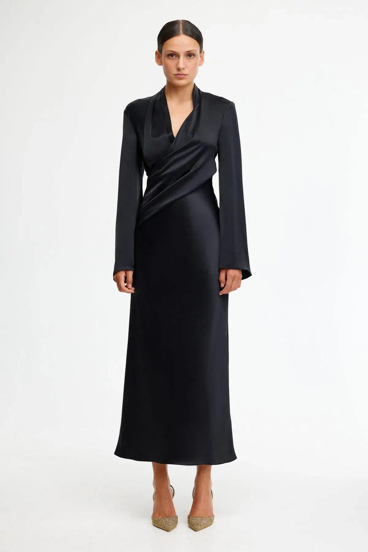 Acler Piccadilly Midi Dress Black Size 10 - Image 1