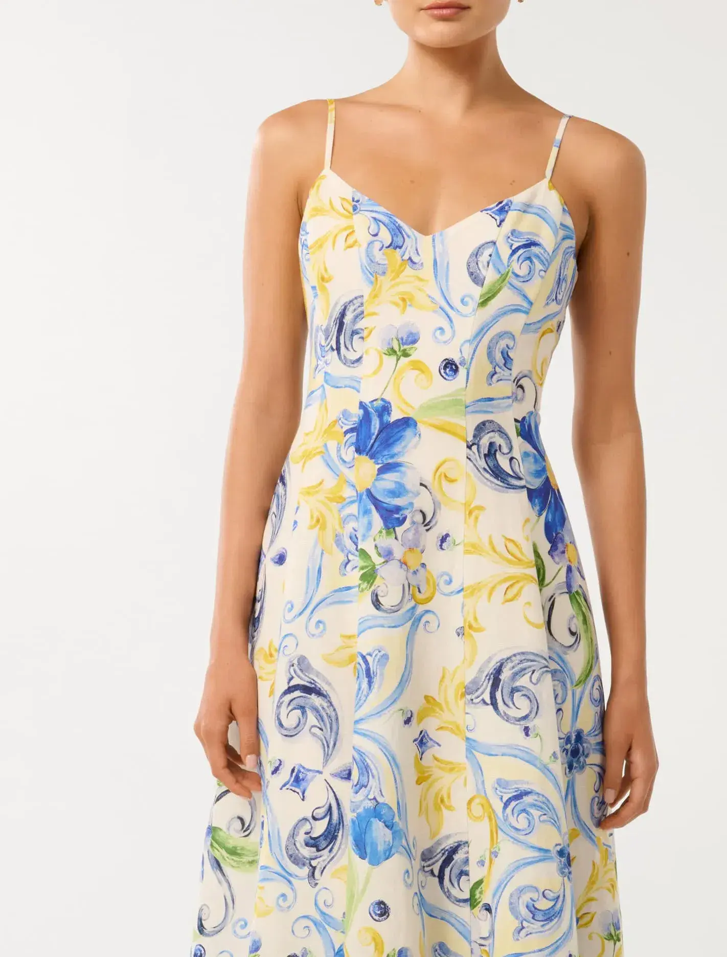 Forever New Chiara Printed Midi Dress Capri Tile Size 12 - Image 4