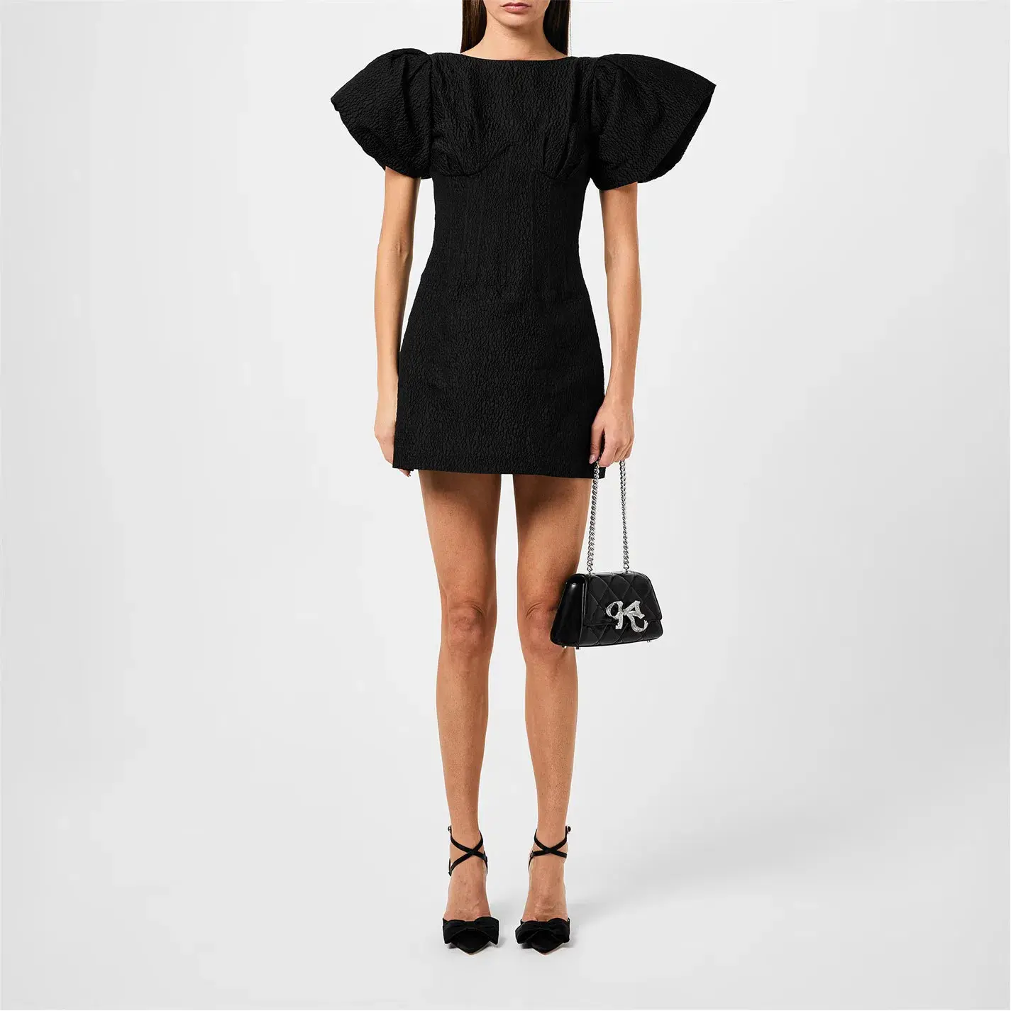 Rachel Gilbert Emiko Mini Dress Black Size 8 - Image 1
