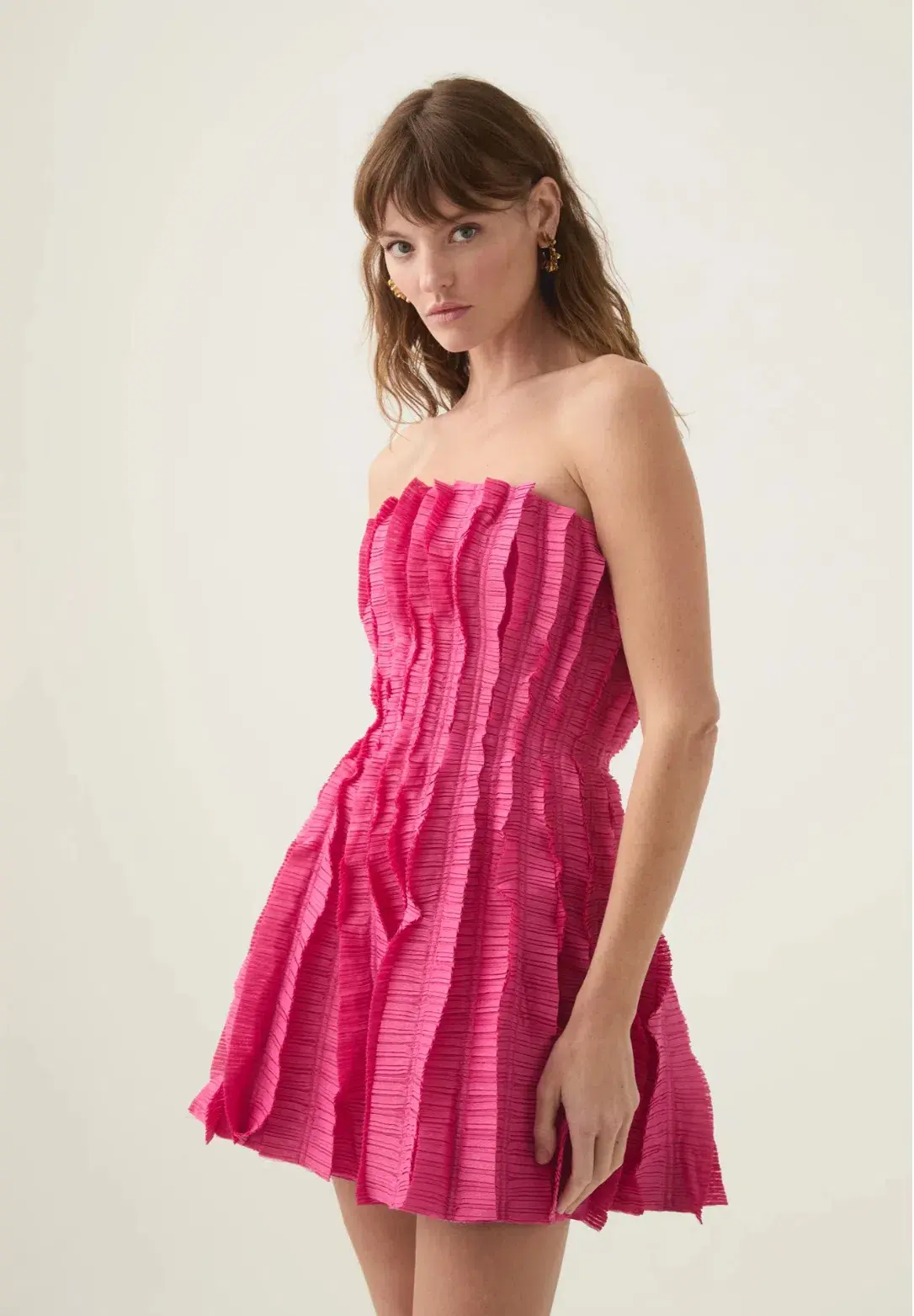 Aje Hybrid Sleeveless Mini Dress Fuchsia Rose Size 10 - Image 2