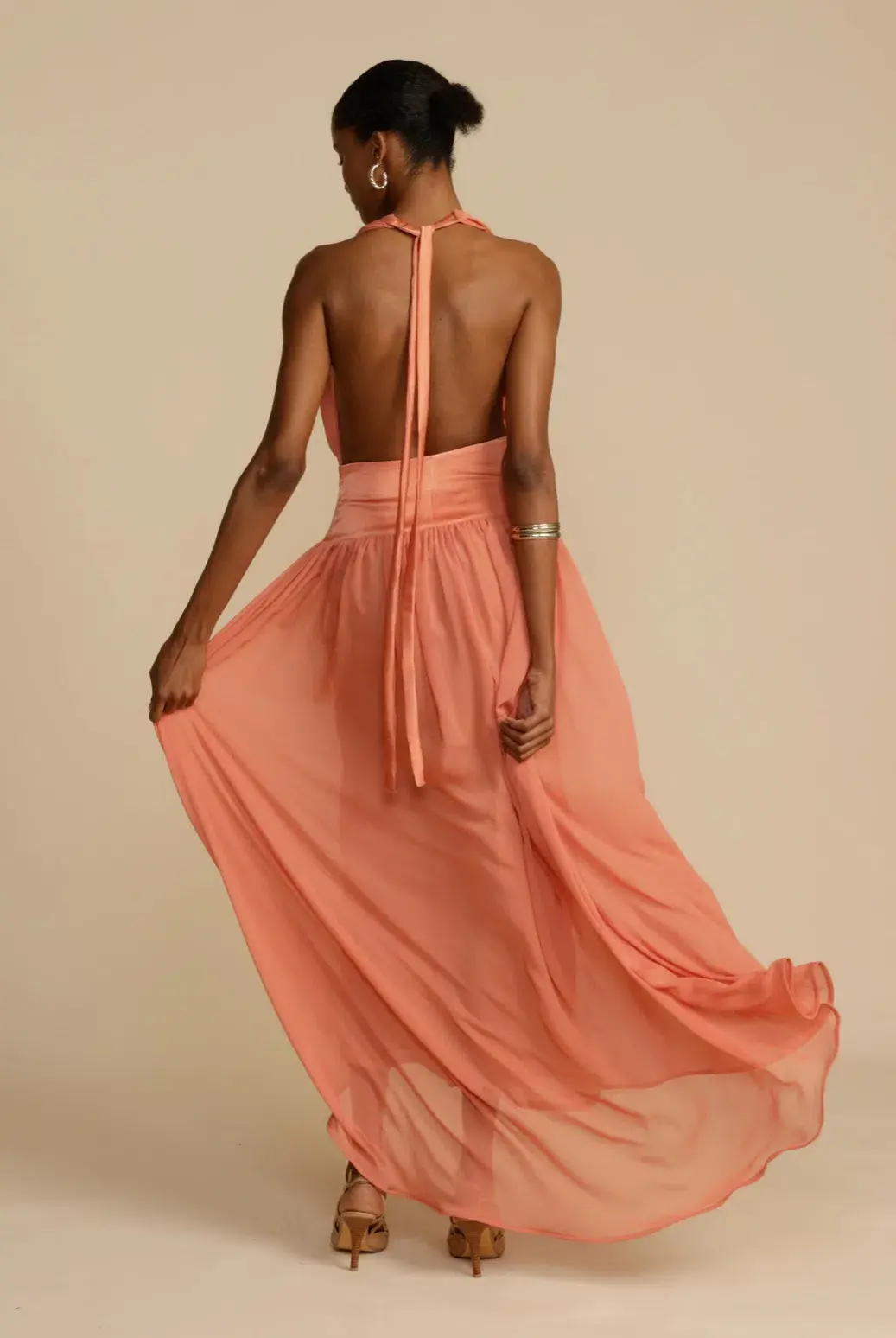 Arcina Ori Serena Dress Coral Size M / AU 10 - Image 3