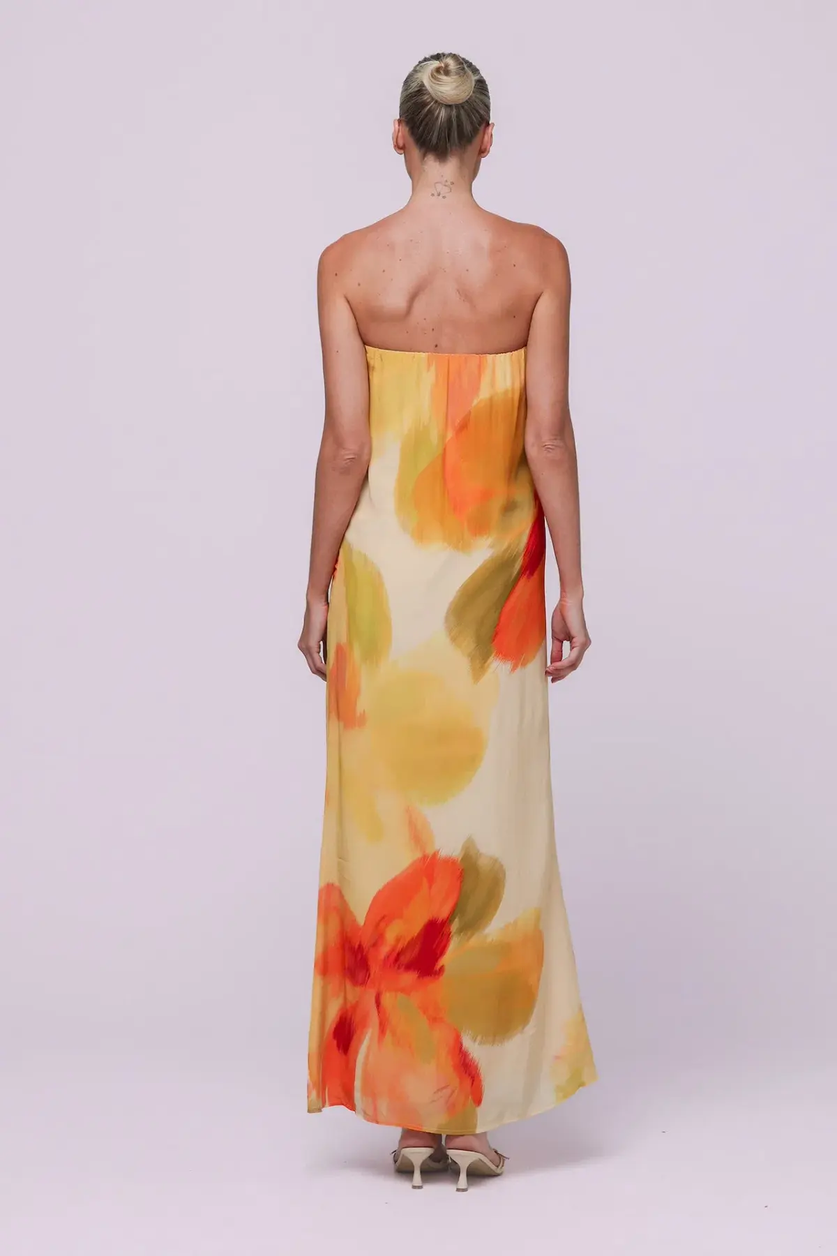 Isabelle Quinn Abbie Strapless Maxi Dress Marigold Size 10 - Image 2