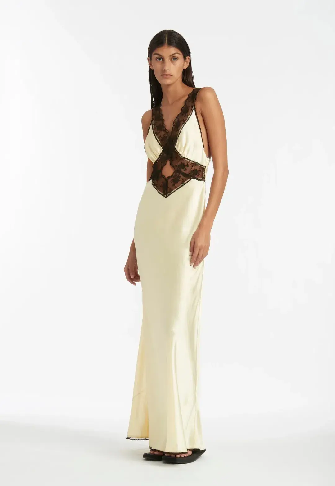 Sir The Label Aries Gown in Lemon Cream Size 3 / AU 12 - Image 3