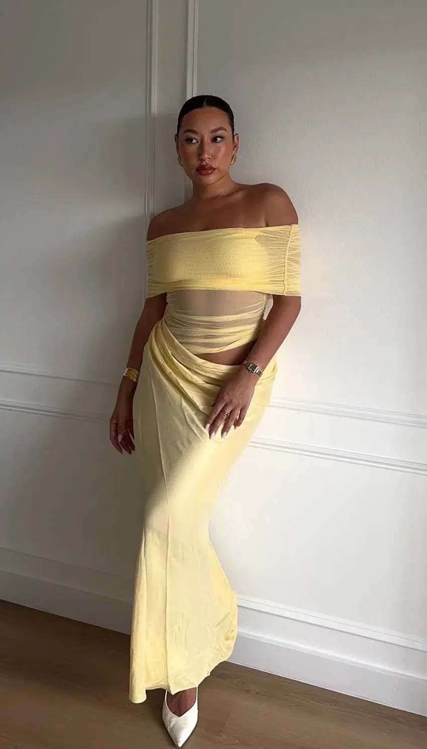 Benni Nico Maxi Dress- Butter Yellow- Size 8 - Image 1