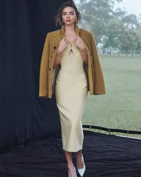 Camilla & Marc Brixton Midi Dress Mustard Yellow Size 8 - Image 5