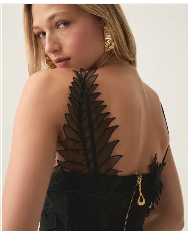 Aje Daisy Knit Maxi Dress in Black Size 10 - Image 4