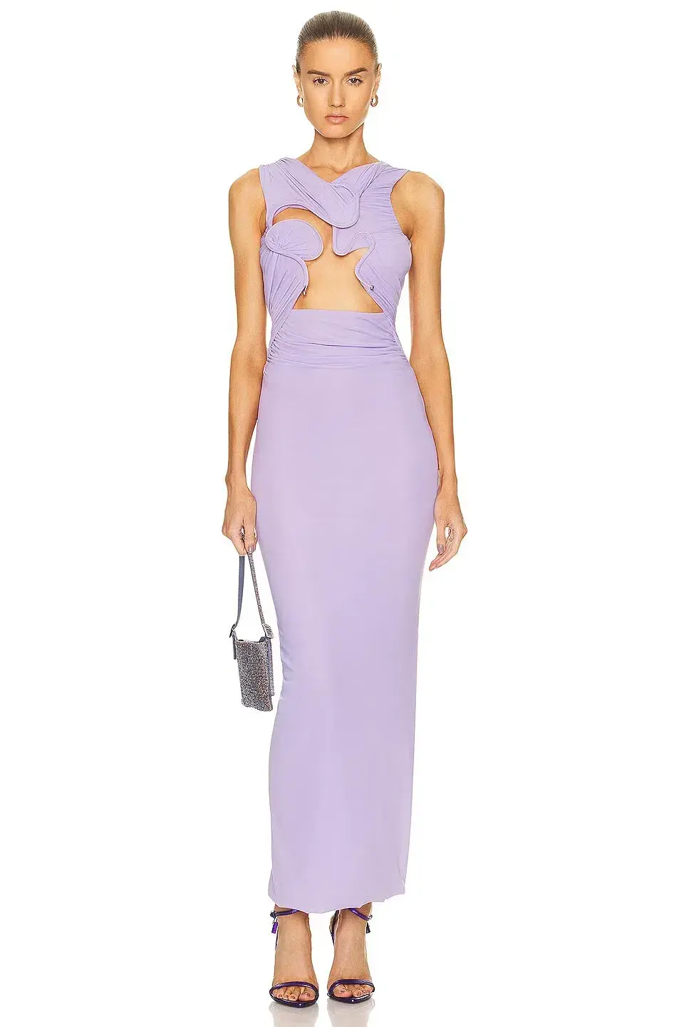 Christopher Esber Venus Tank Maxi Dress Lilac Size 6 for rent on The Volte - main image
