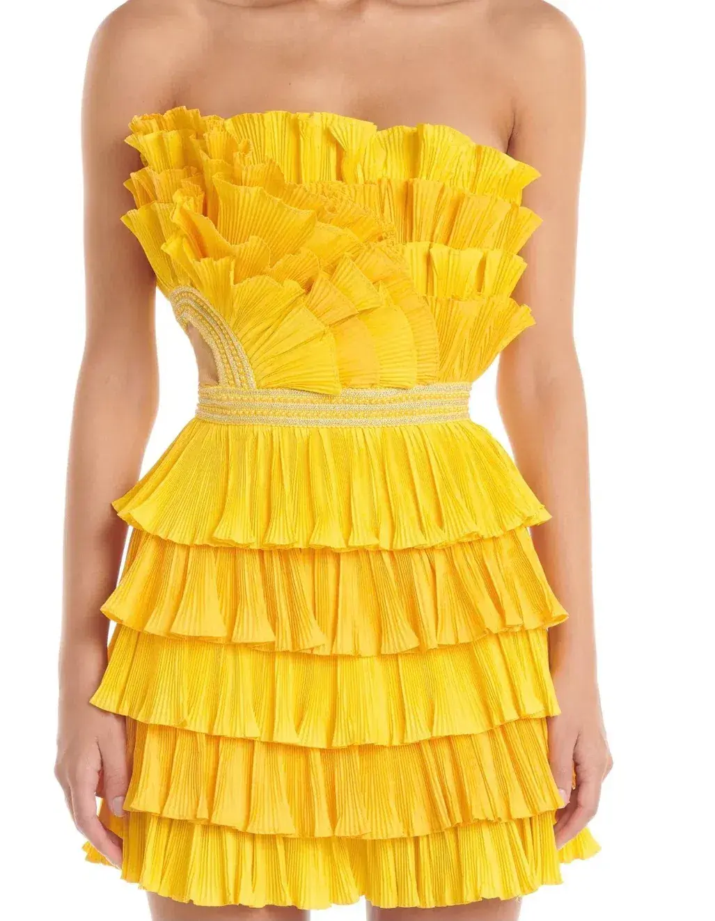 Eliya the Label Josephine Mini Dress Yellow Size XS / AU 6 - Image 2
