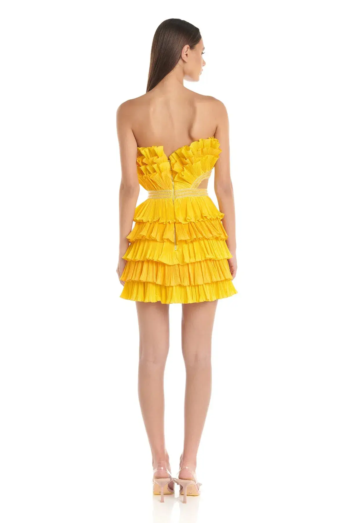Eliya the Label Josephine Mini Dress Yellow Size XS / AU 6 - Image 3