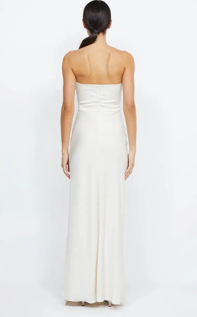 Bec & Bridge Eternity Strapless Maxi Dress Cream Size 10 - Image 3