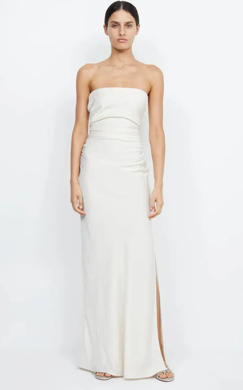 Bec & Bridge Eternity Strapless Maxi Dress Cream Size 10 - Image 5