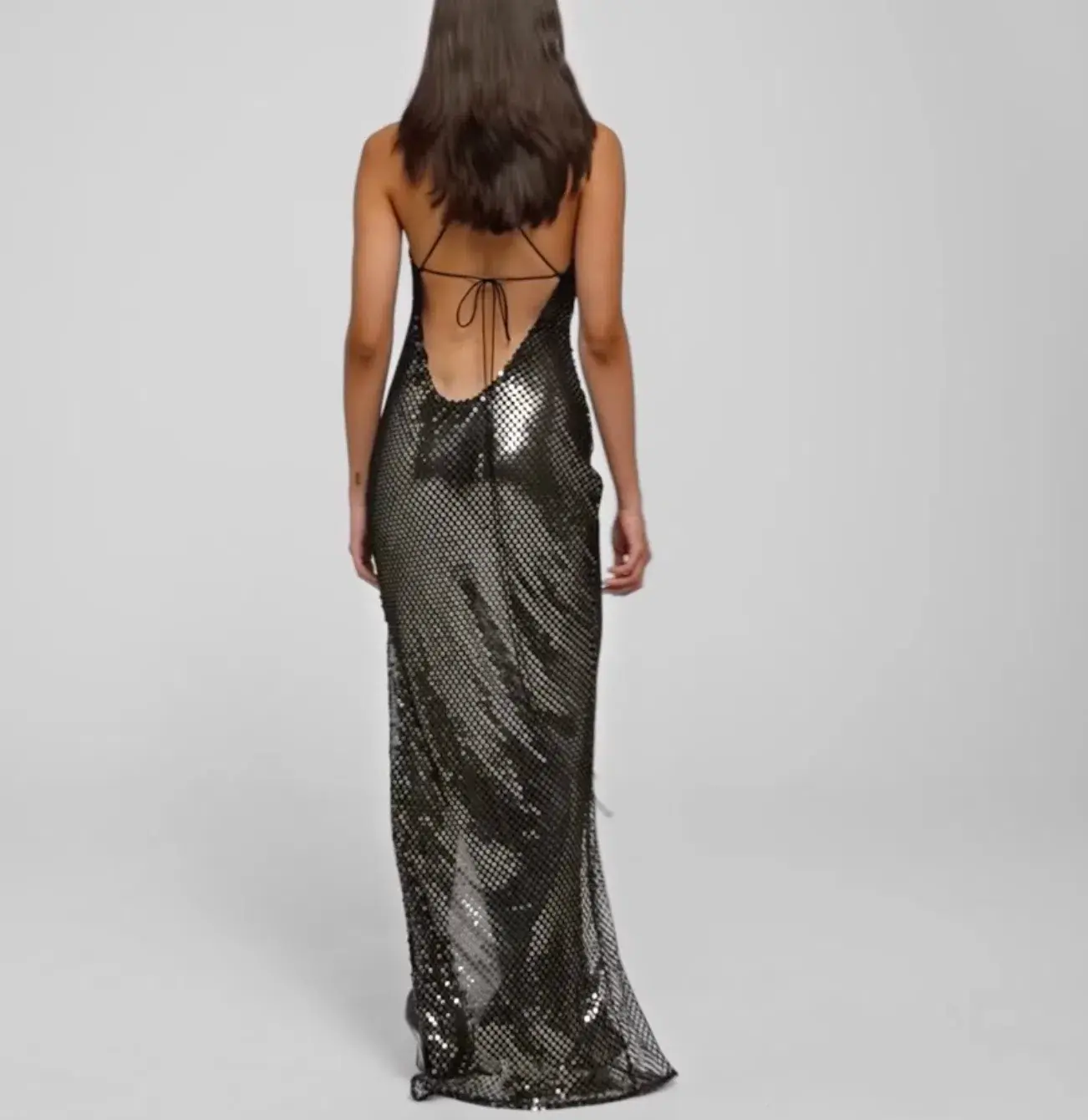 Rat & Boa Solar Maxi Dress Gown in Black with Sequin Size XS / AU 6 - Image 8