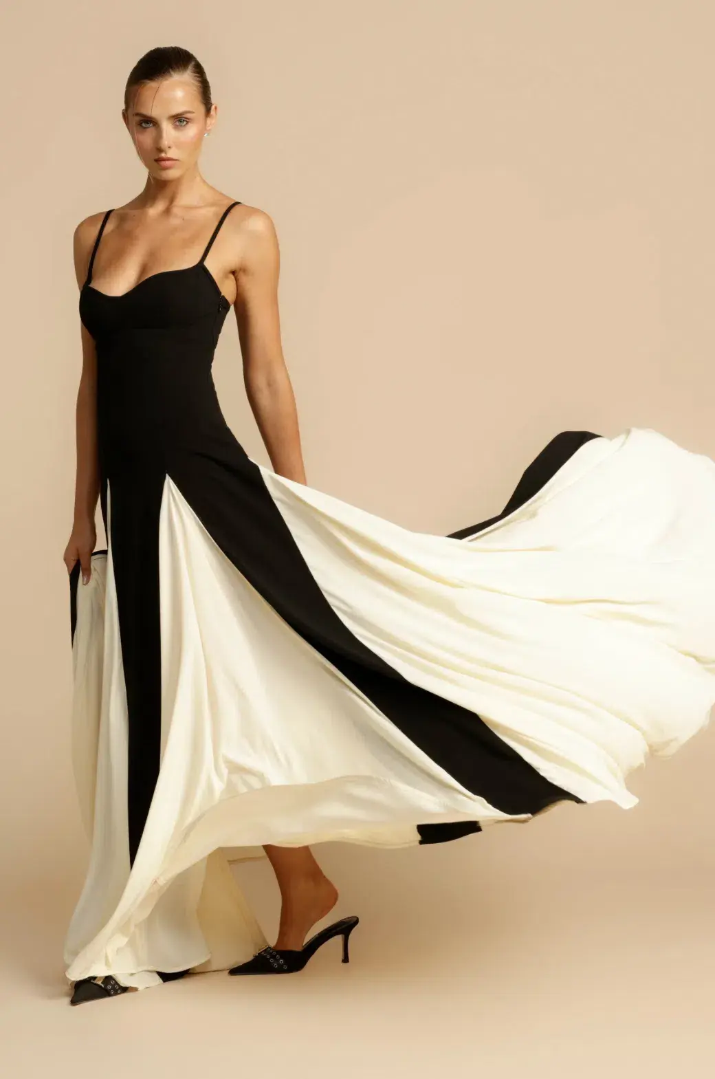 Arcina Ori Paloma Dress Black and White Size 8 - Image 4