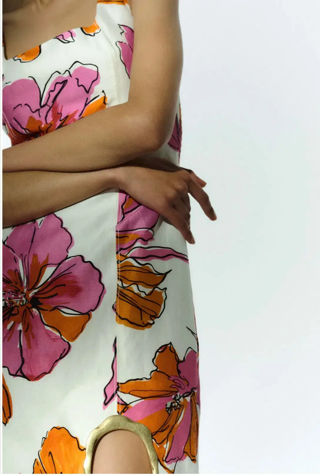 Aje Flourish Midi Dress Vivid Hibiscus Size 6 - Image 6