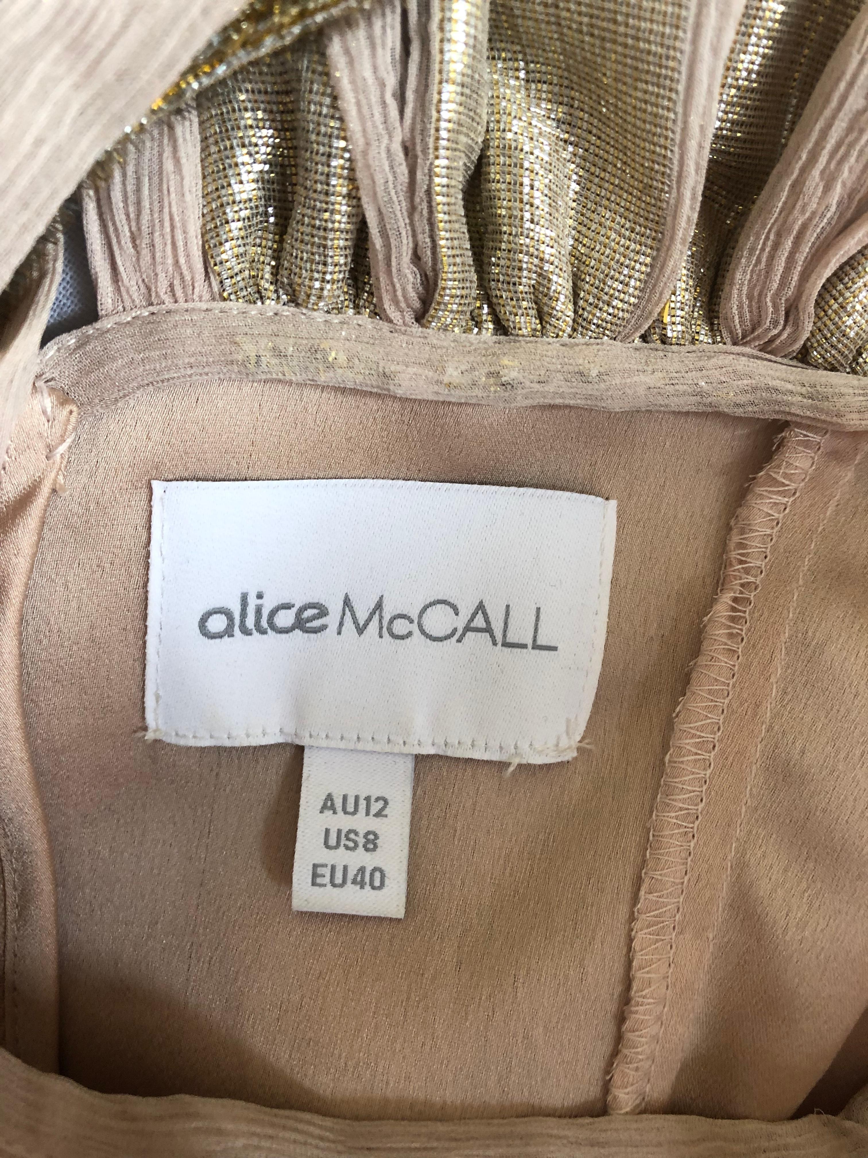 Alice mccall surrealist dress in pink and champagne. Size 12 - Image 4