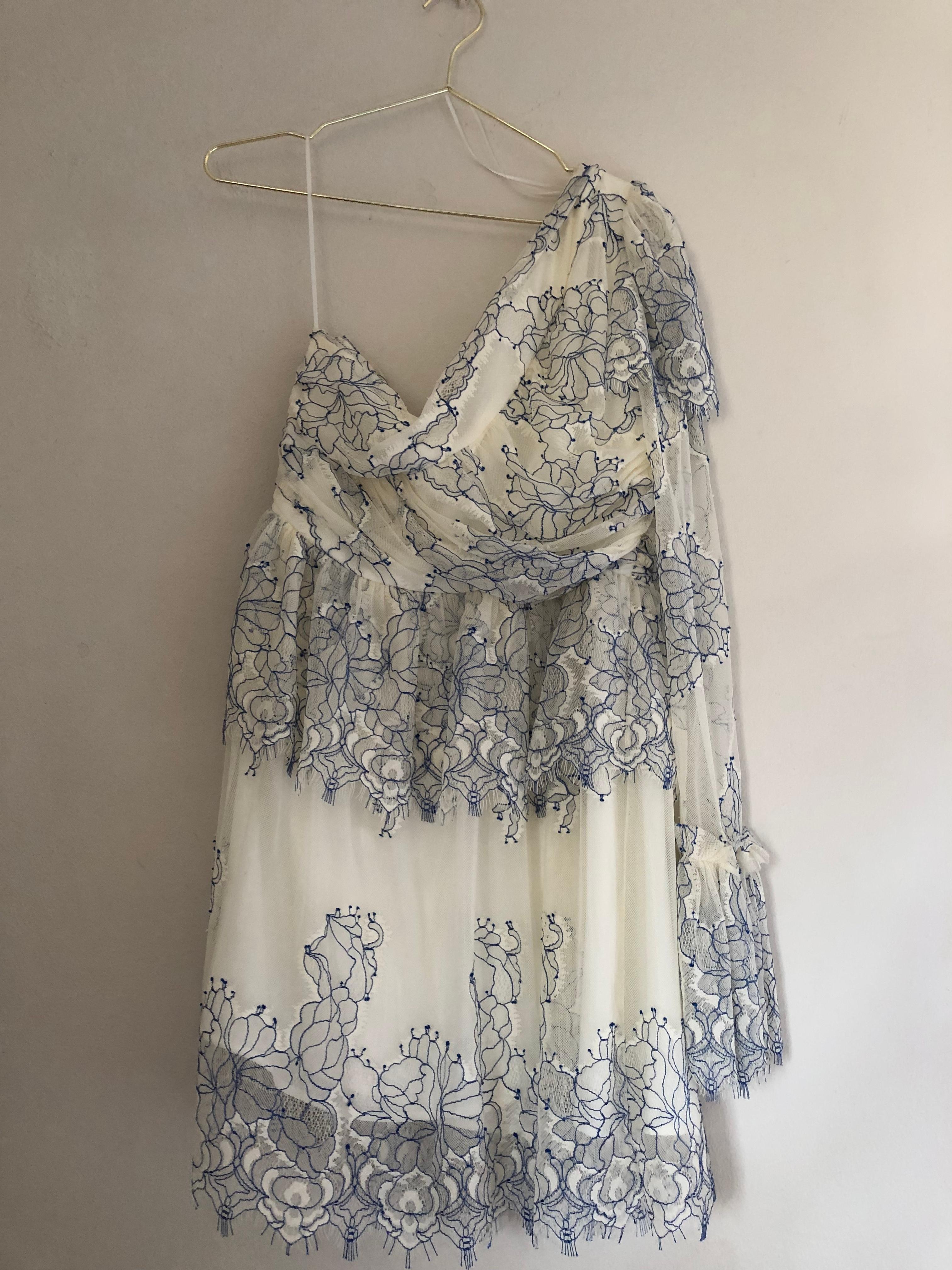 Alice McCall isn’t she lovely cream and cobalt size 12 dress - Image 4