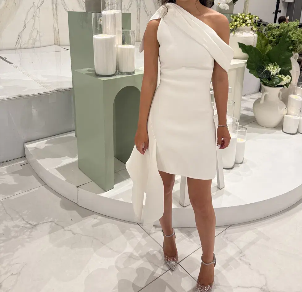 Maticevski Rigor Mini Dress White Size 6 for rent on The Volte - main image