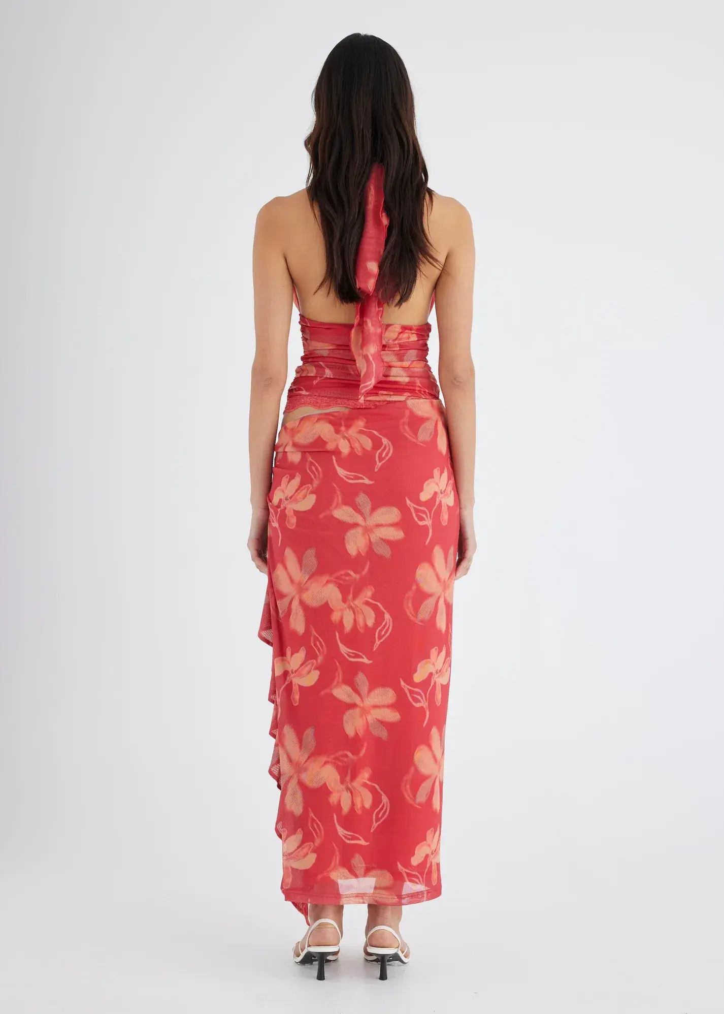 Benni Penelope Halter Maxi Dress- Hibiscus Floral- Size 6 - Image 4