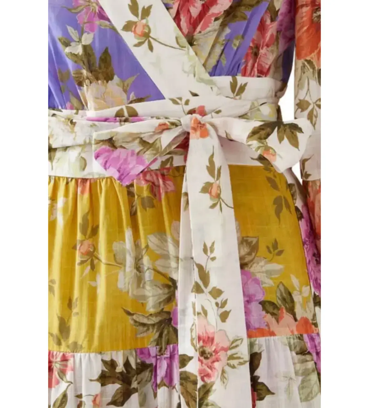 Zimmermann Pattie Wrap Midi Dress Floral Size 0 / AU 8 - Image 3