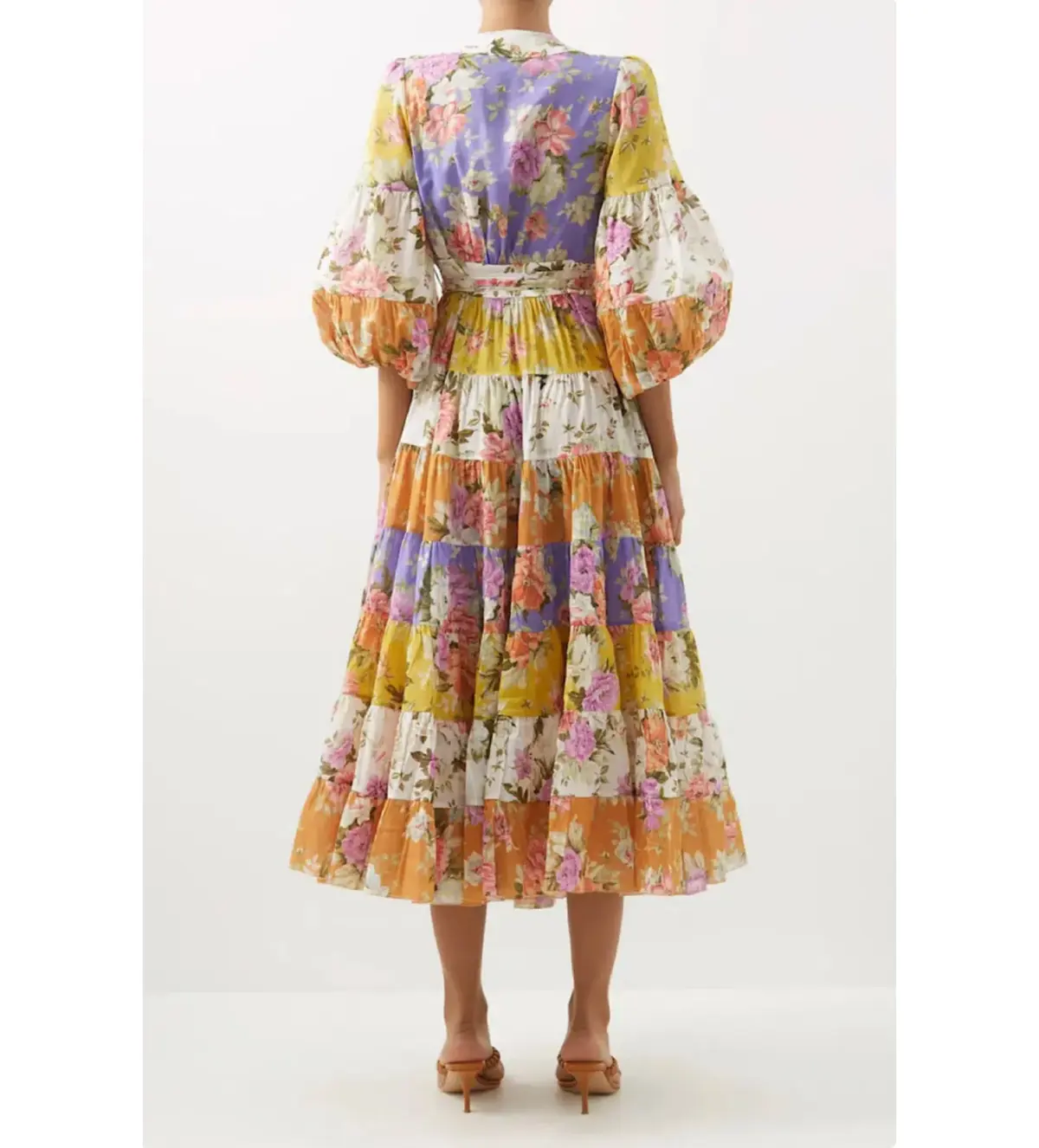 Zimmermann Pattie Wrap Midi Dress Floral Size 0 / AU 8 - Image 2