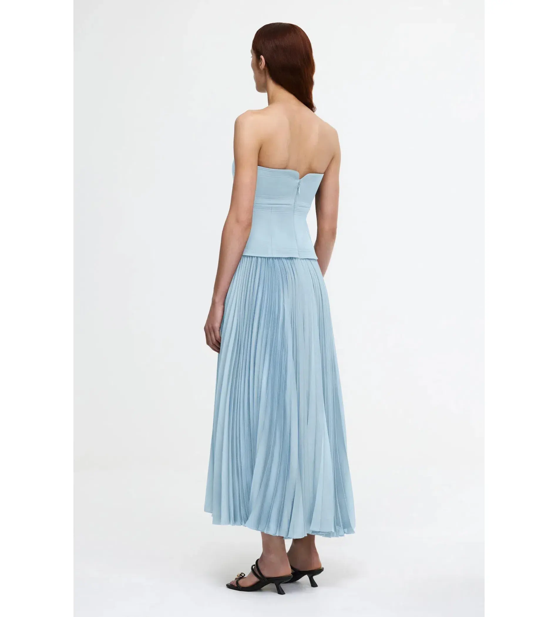 Acler Avonlea Midi Dress in Celeste Blue Size AU 12 - Image 3