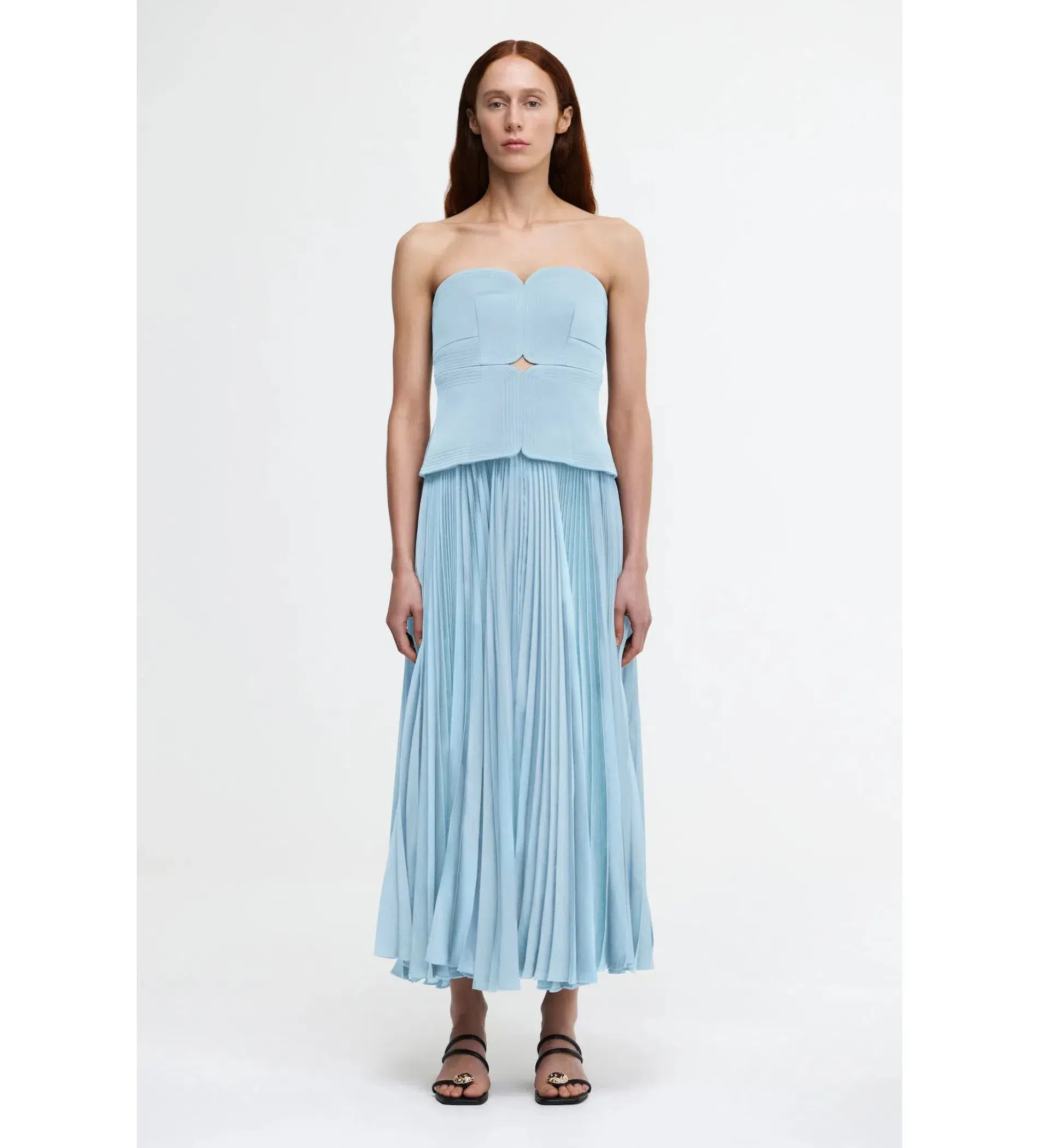 Acler Avonlea Midi Dress in Celeste Blue Size AU 12 - Image 1