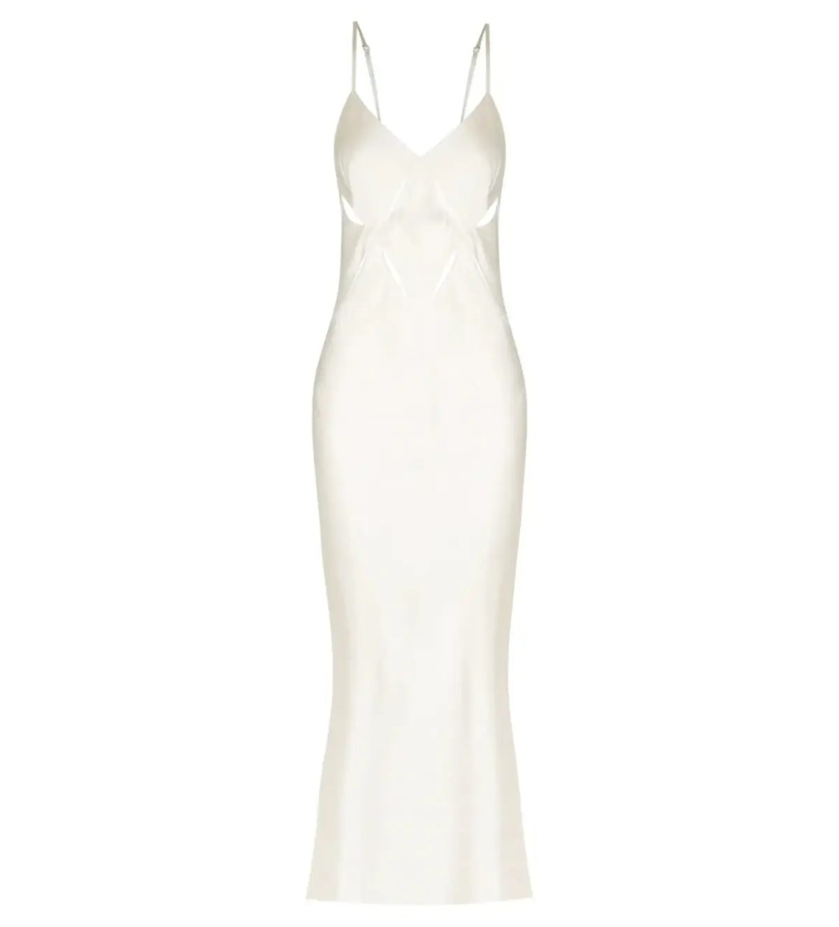 Shona Joy Milo Cut Out Slit Midi Dress Coconut Size AU 6 - Image 4