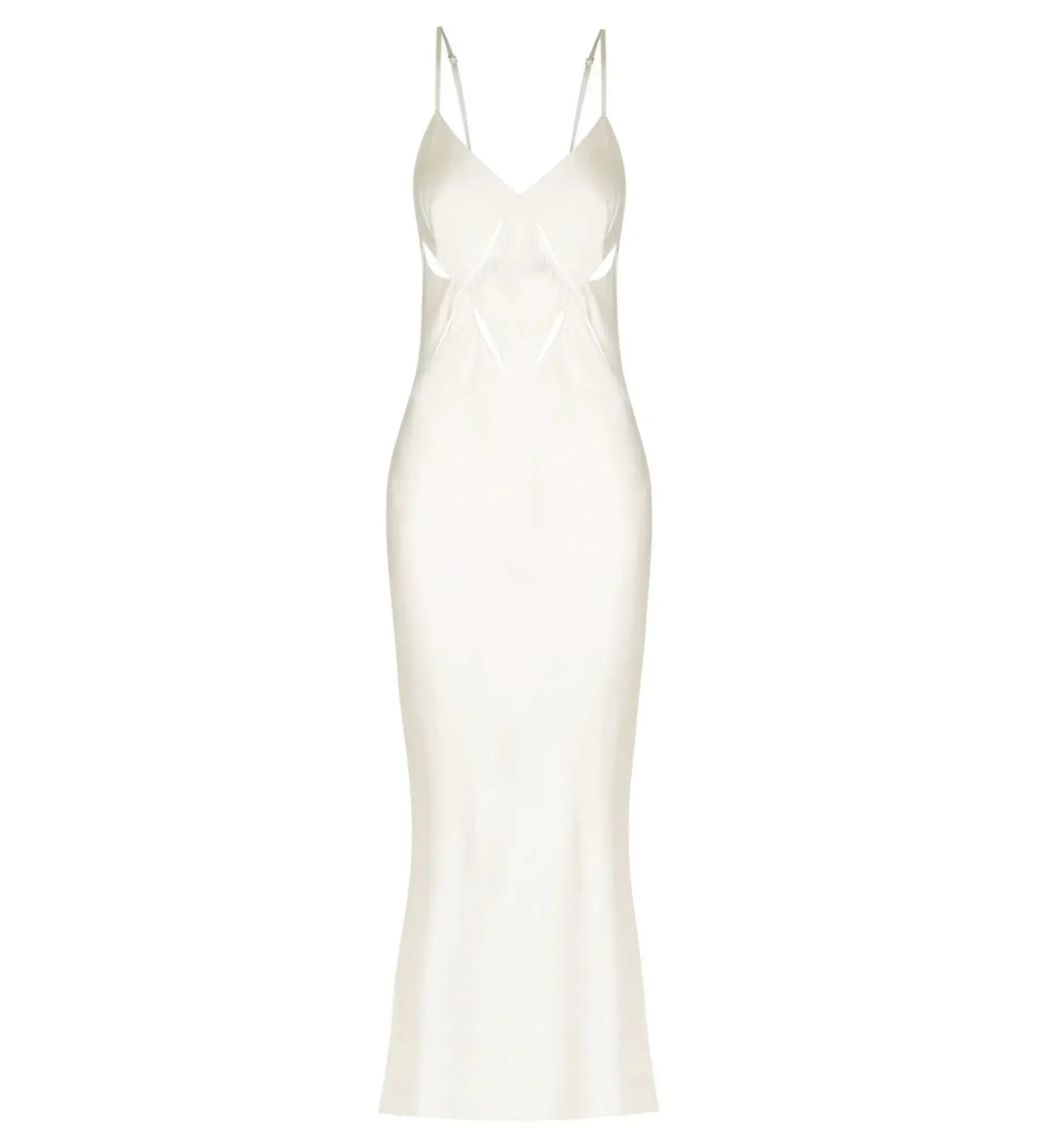 Shona Joy Milo Cut Out Slit Midi Dress Coconut Size AU 6 - Image 4