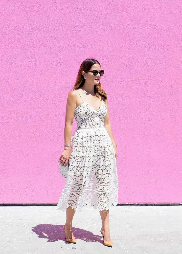 Self-portrait Azalea Guipure Lace Dress White Size AU 8 - Image 8