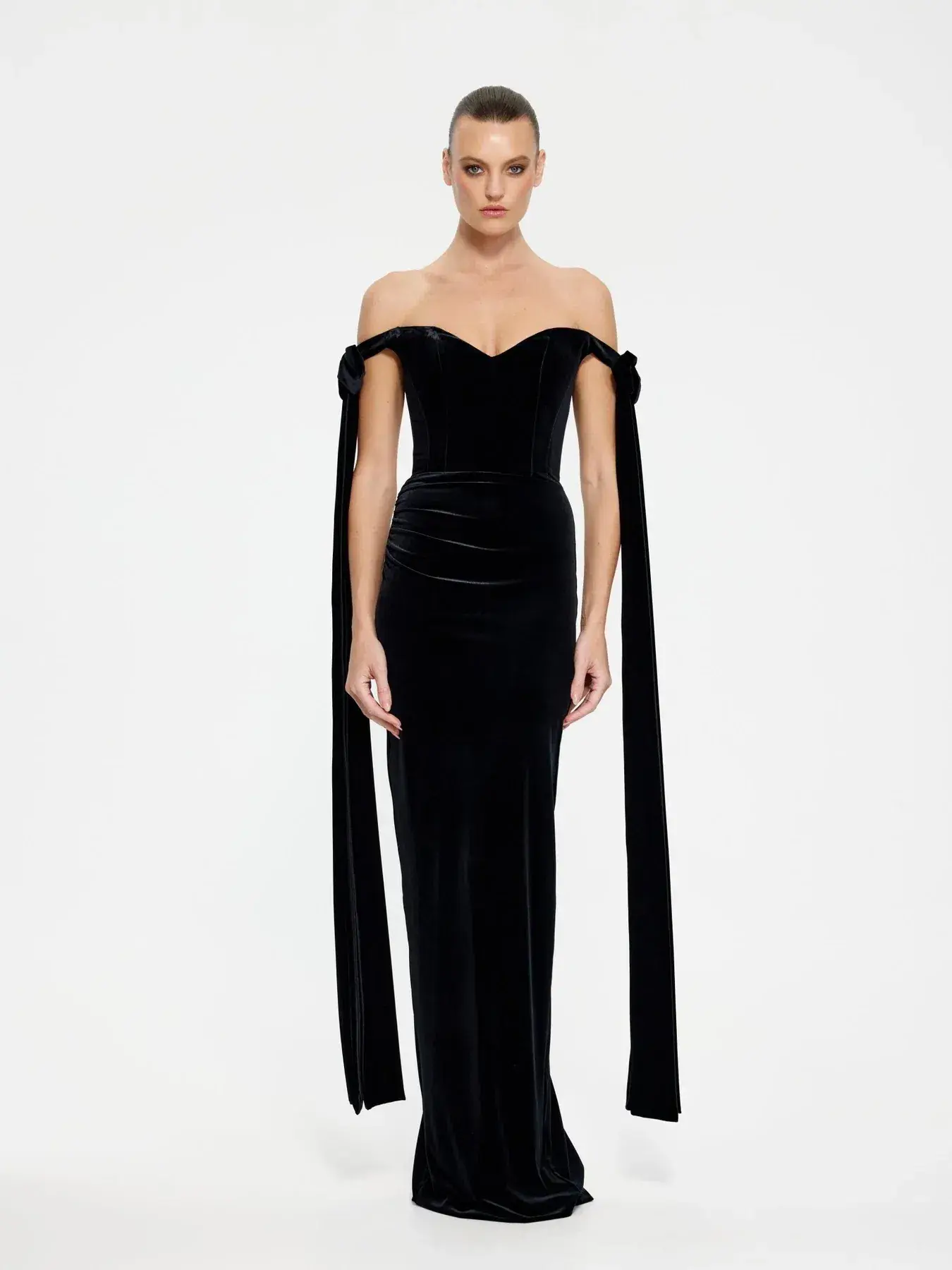 Effie Kats Ginger Gown Black Velvet Size XS - Image 1