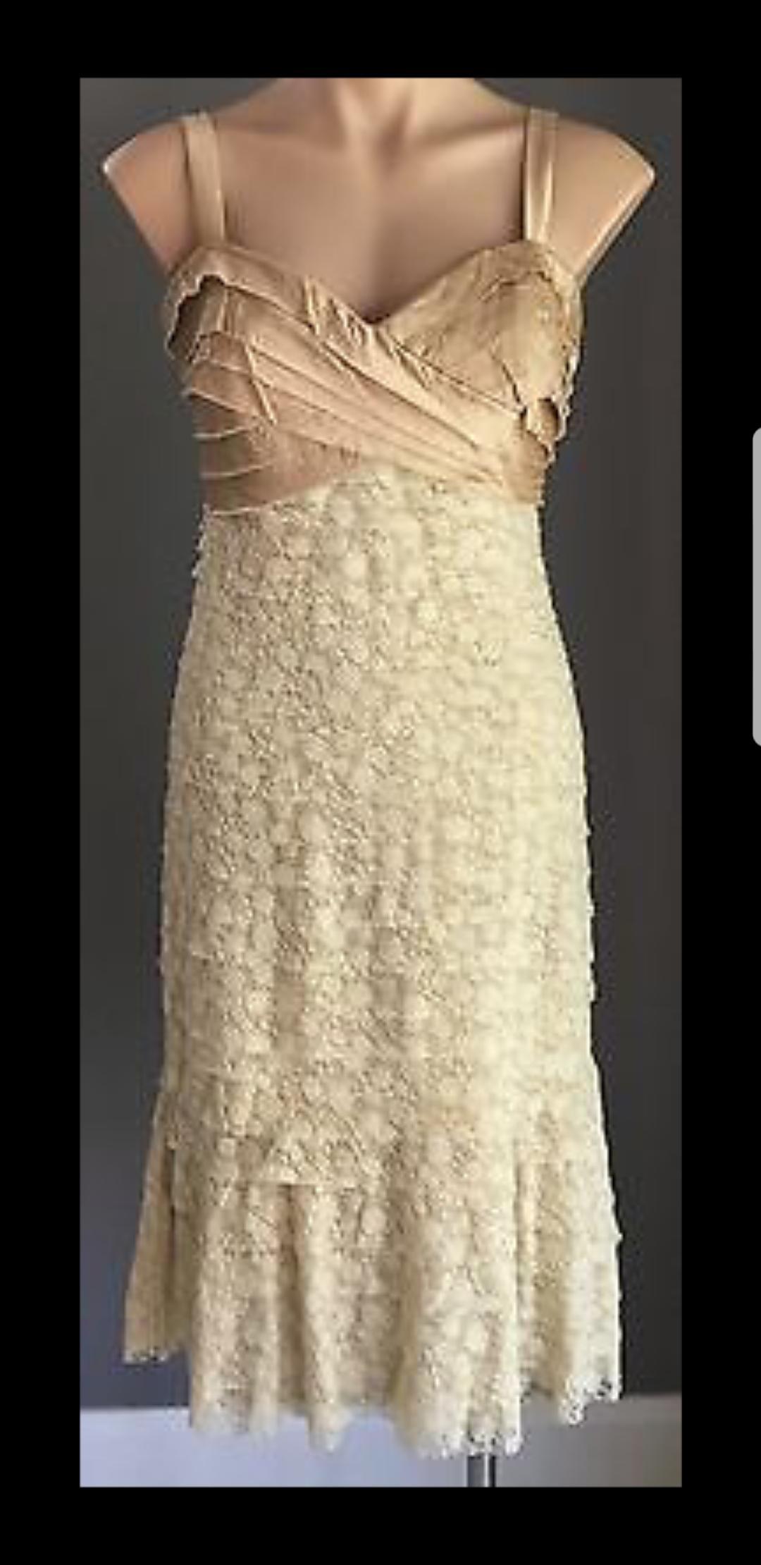 Queenspark gold lace dress - Image 1