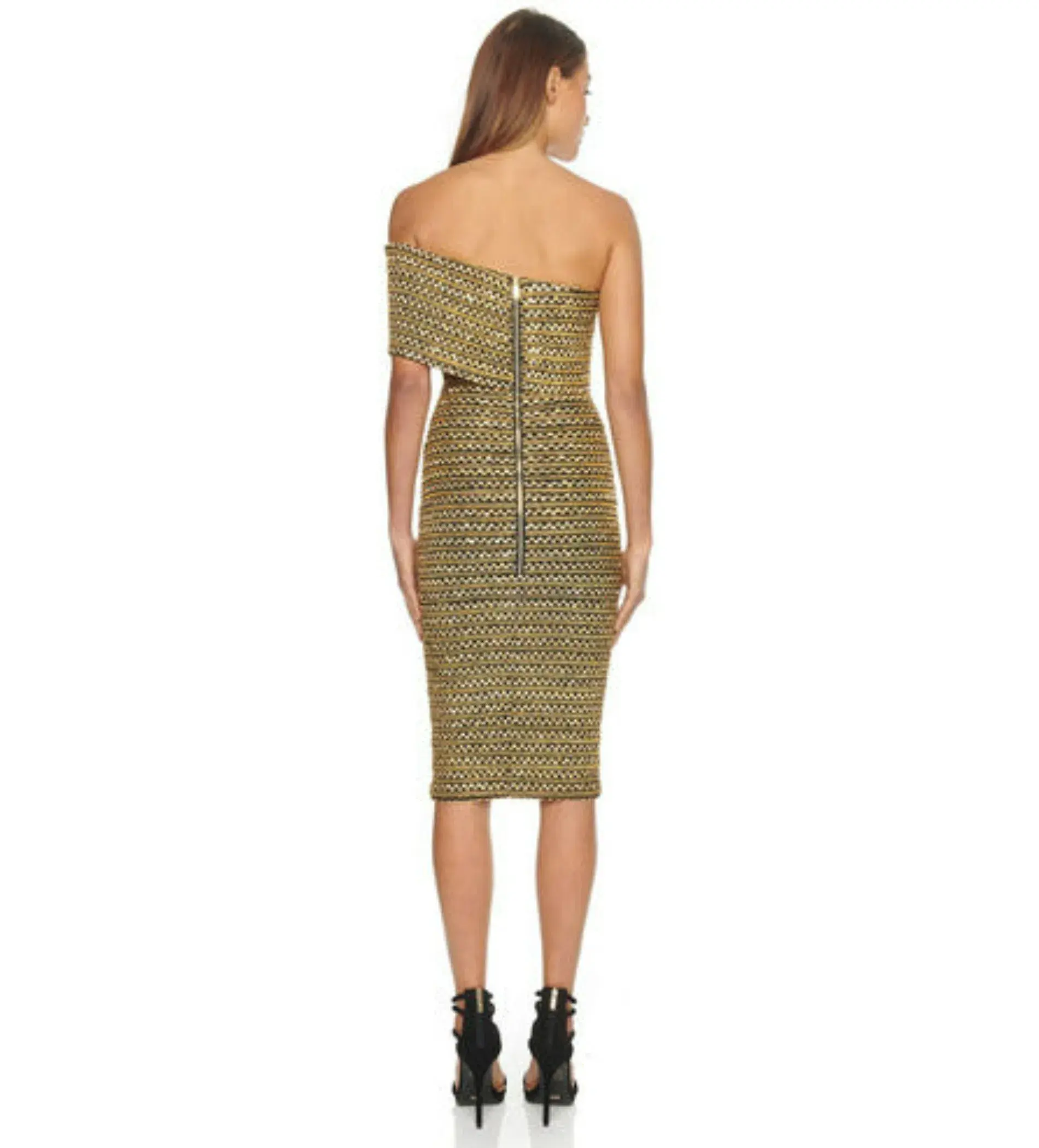 Eliya The Label Isobelle Dress Gold Sequin Size AU 8 - Image 3