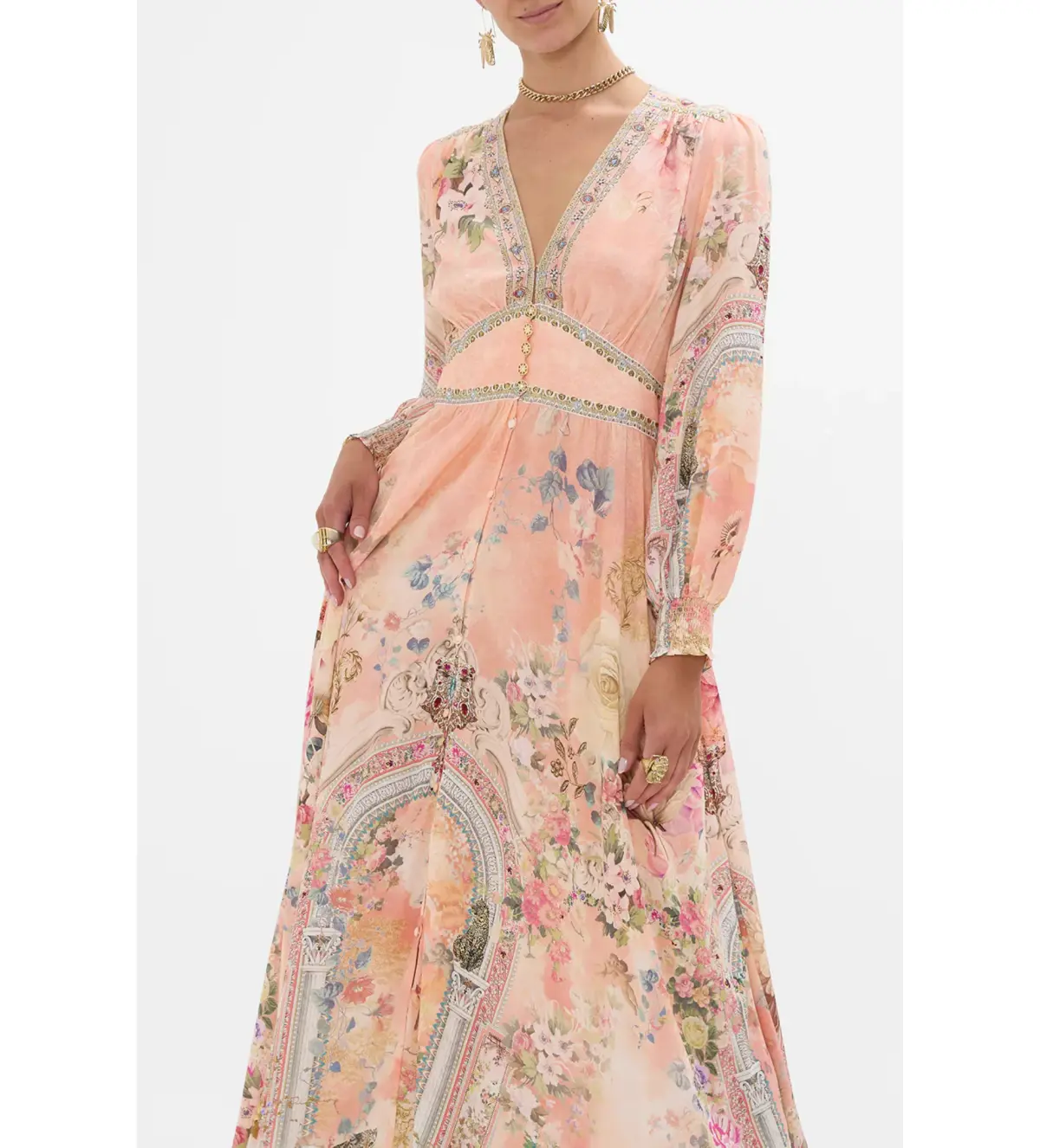 Camilla Jewellery Palace Dress Print Size AU 10 - Image 3