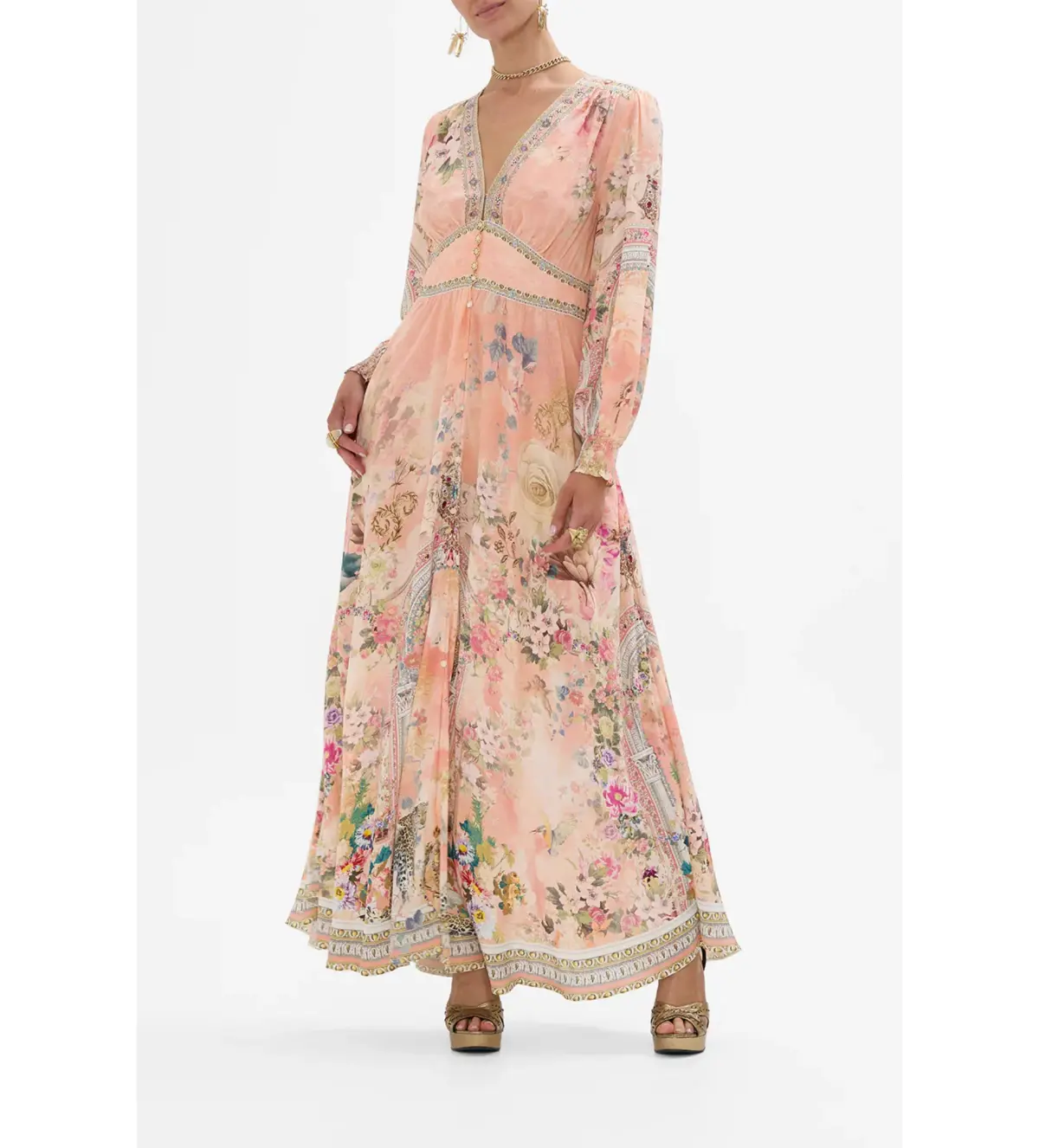Camilla Jewellery Palace Dress Print Size AU 10 - Image 1