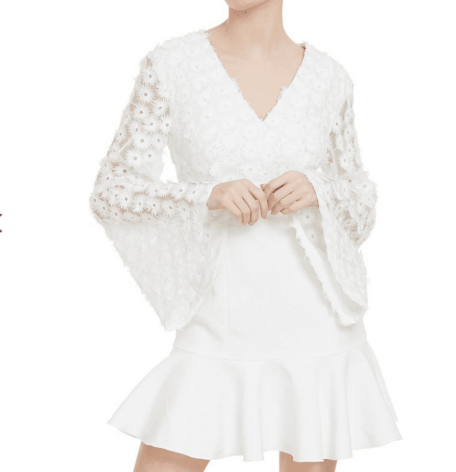 Keepsake Cross Your Mind Long Sleeve Mini Dress Size Medium - Image 4